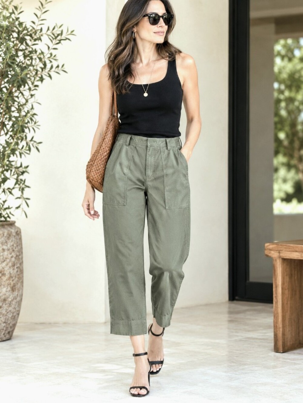 CLUB MONACO pants In Green/gray 6